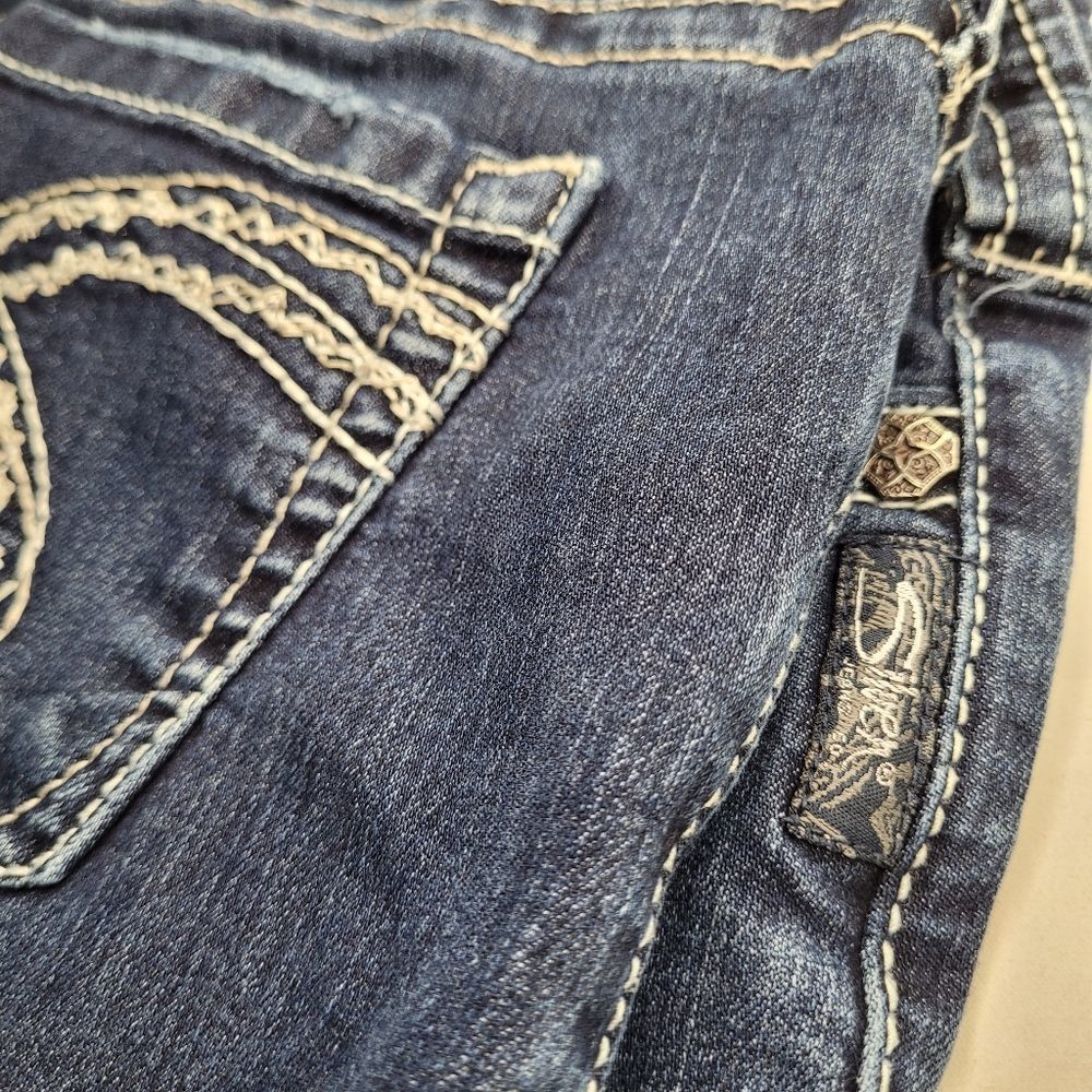 SILVER Jeans Company Tuesday Dark Blue Wash Women's Denim Jeans Pants - Picture 3 of 11